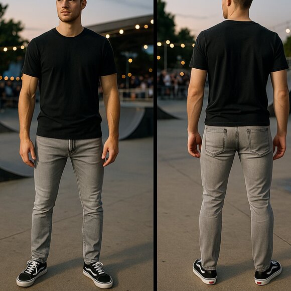 ✨ Superdry Slim Low Rider Jeans – Gray Denim - Picture 1 of 15